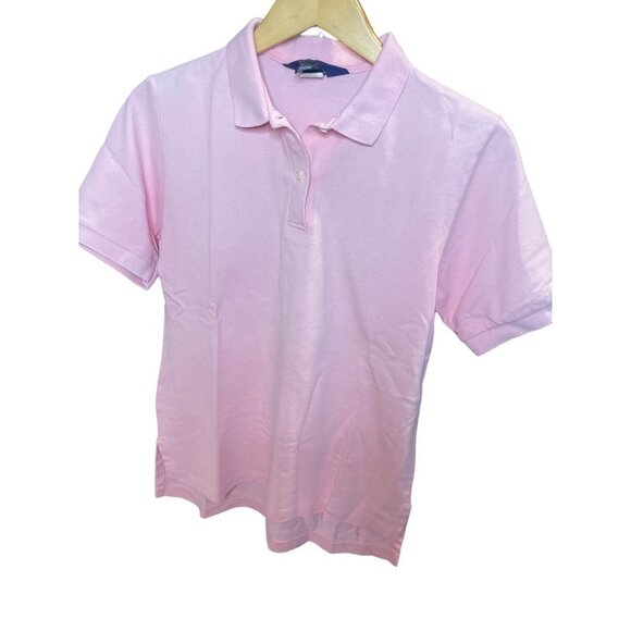 Lands End Pink Collared Short Sleeved Polo Golf Shirt Sz S - Picture 1 of 9